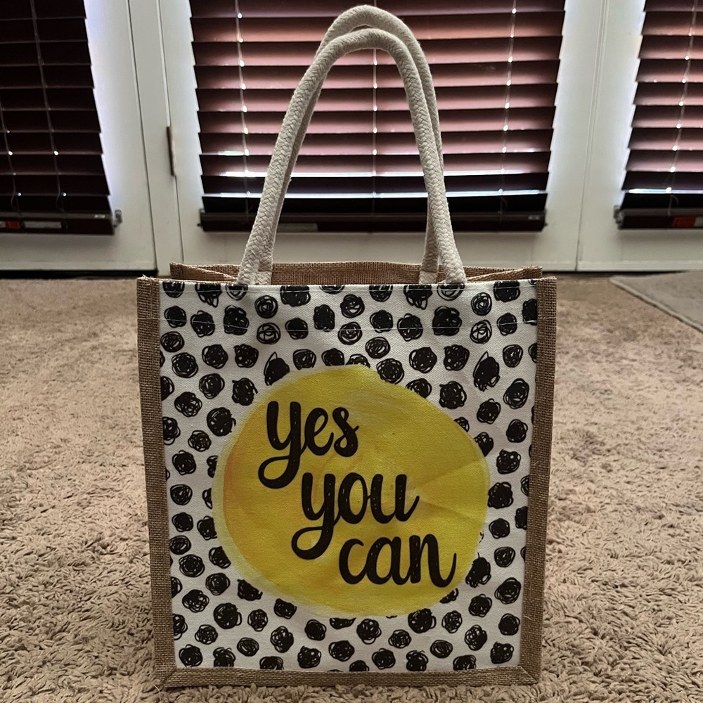 Burlap affirmation Tote Bag